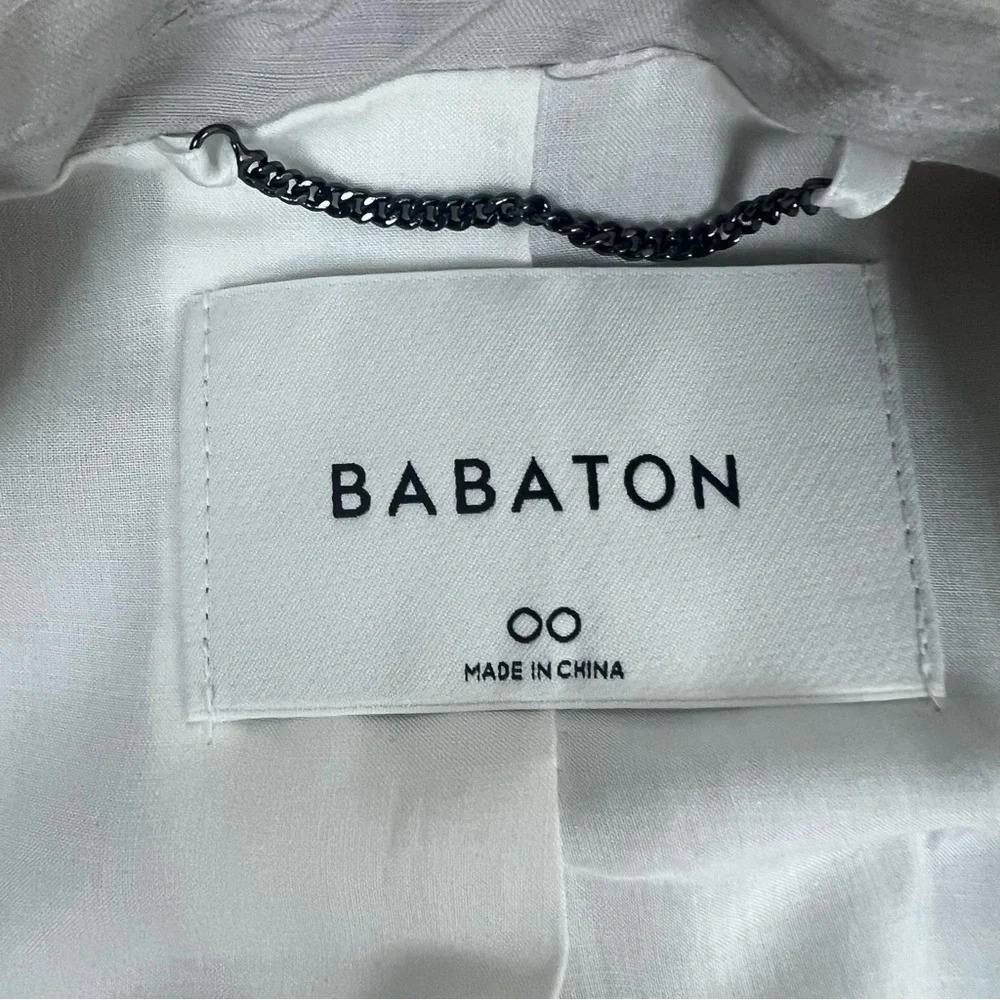 Aritzia Babaton Samuel Oversized Linen Blazer Lilac Fog Size 00 - Picture 6 of 10